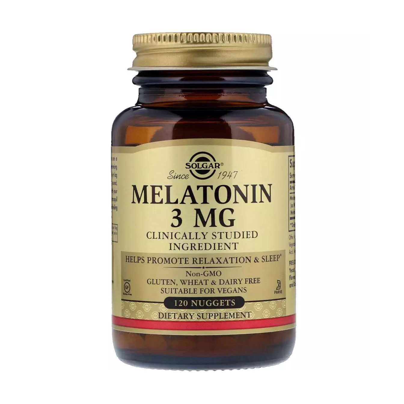 Мелатонін Solgar Melatonin 3 мг, 120 таблеток